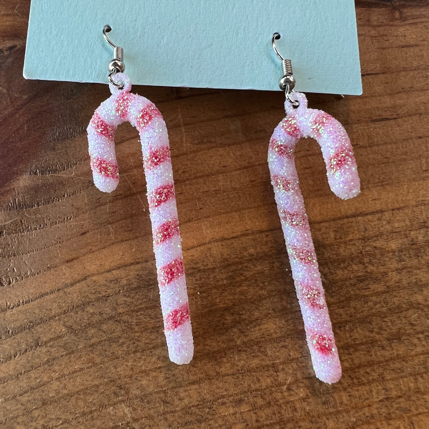 Glitter Candy Cane earring