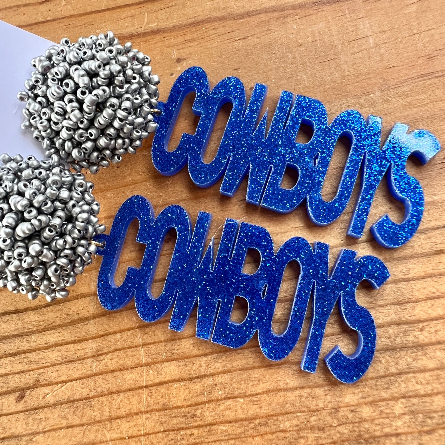 Cowboys acrylic earrings