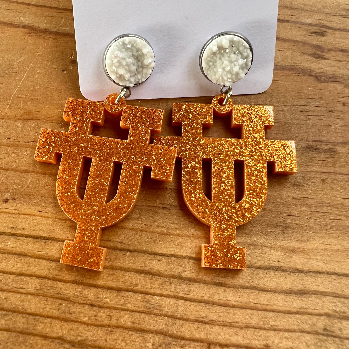 UT acrylic earrings