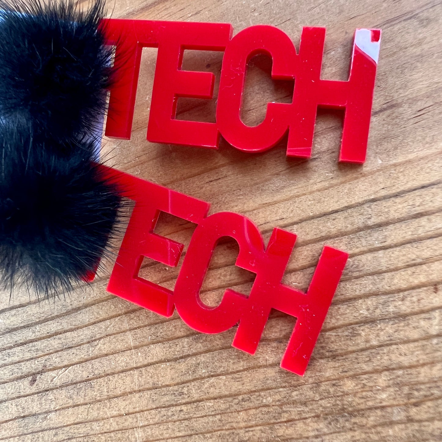 Tech acrylic earrings