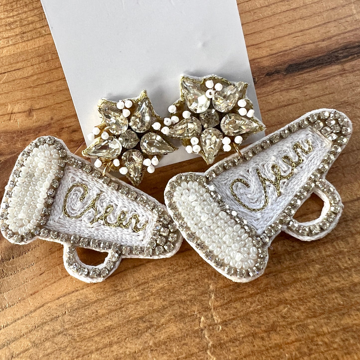 Cheer beaded earrings
