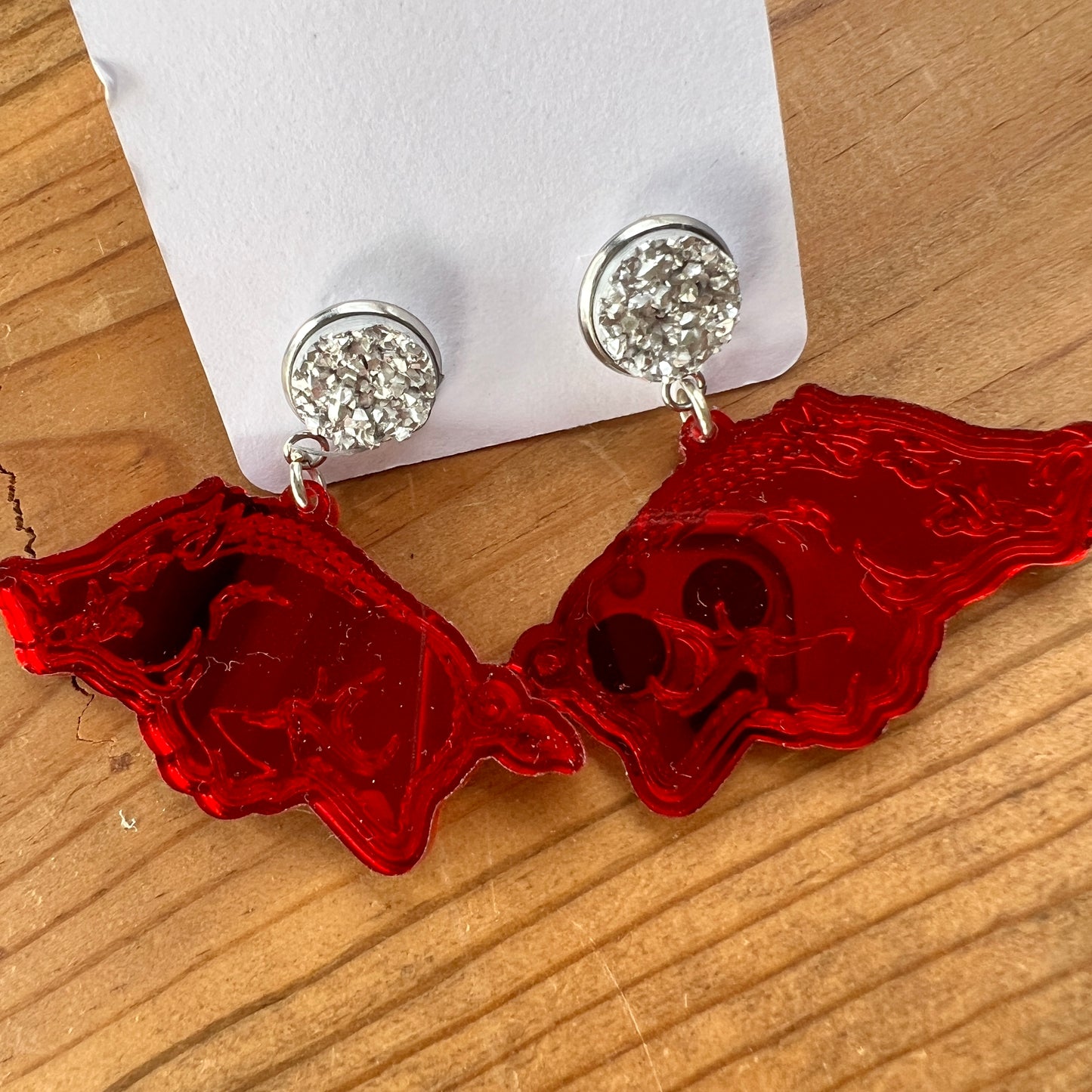 Razorback acrylic earrings