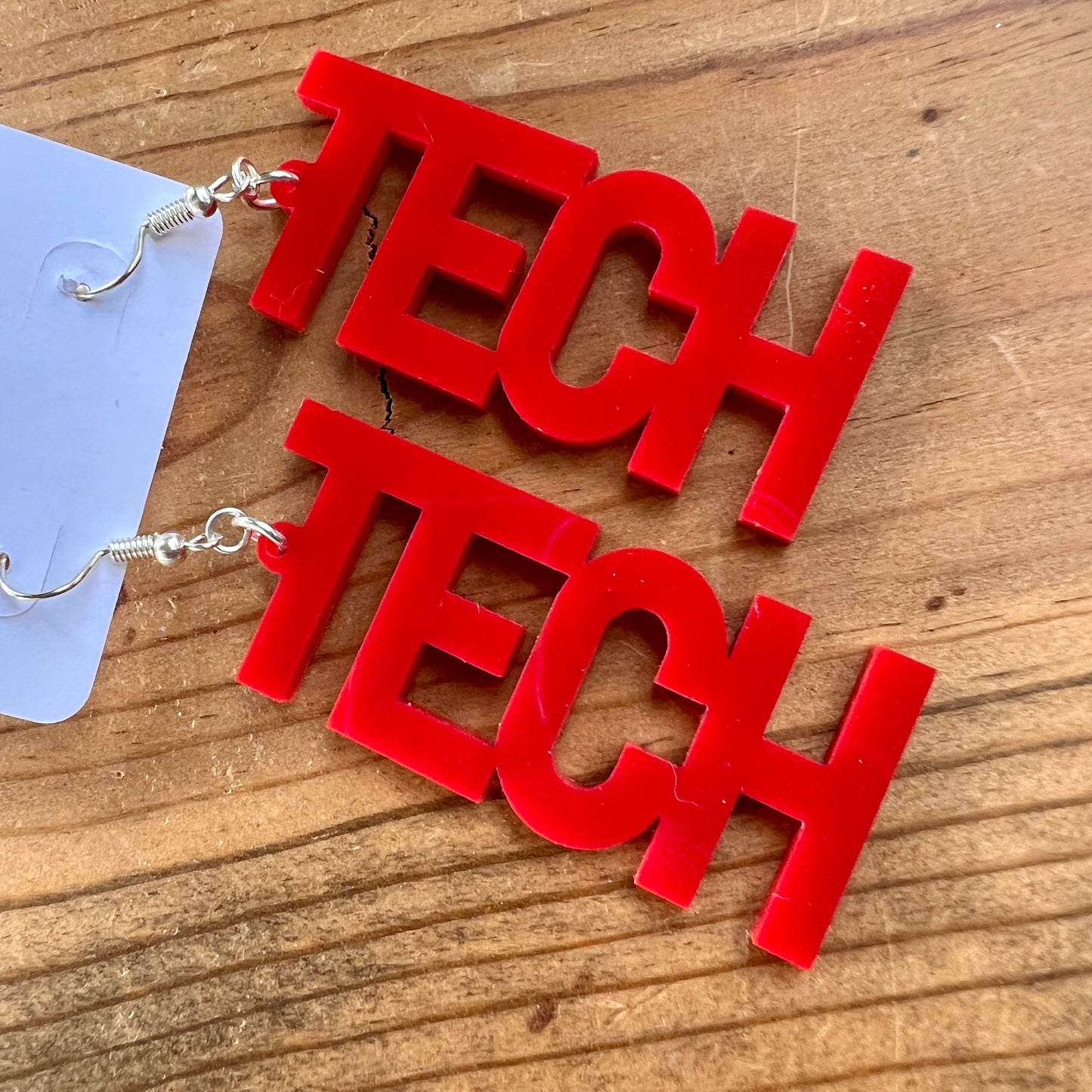 Tech acrylic earrings