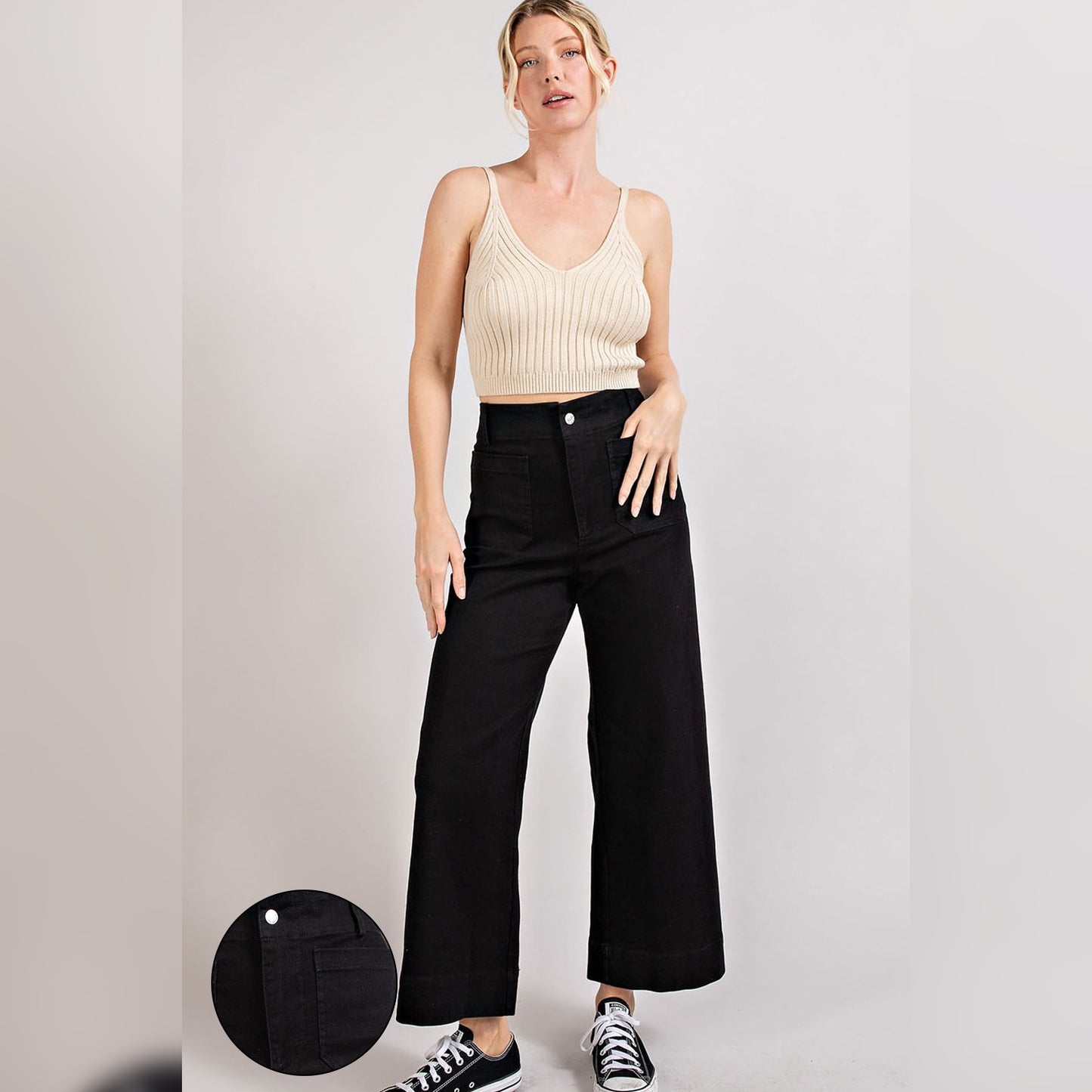 Benton wide leg pants (black)