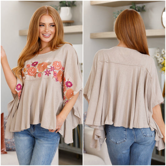 Isabel embroidered tunic (reg & plus)
