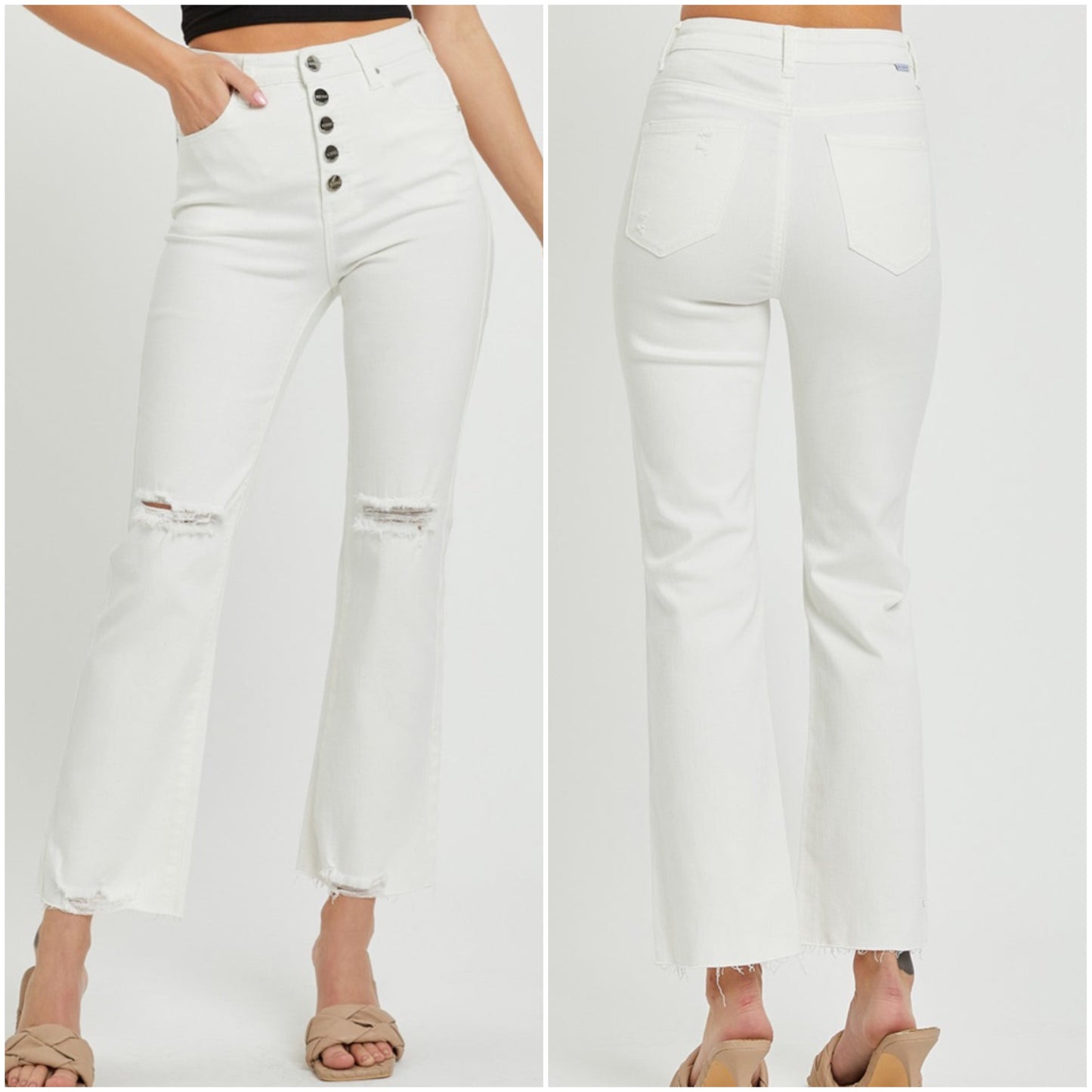 Risen Jill straight ankle jeans
