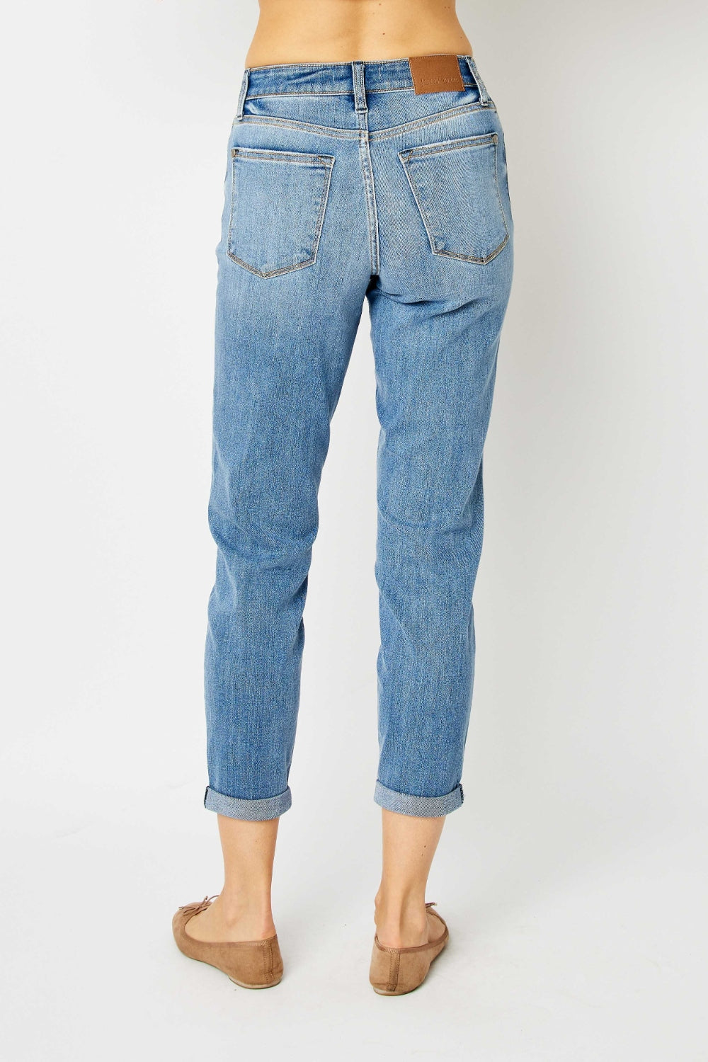 Judy Blue Carly cuffed mid-rise jeans (reg & plus)