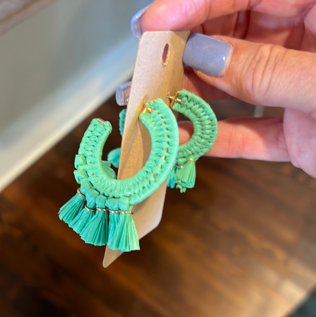 Straw Tassel earrings