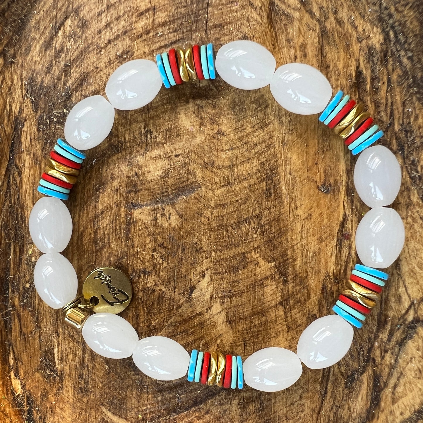 Erimish bracelet - white/red/blue