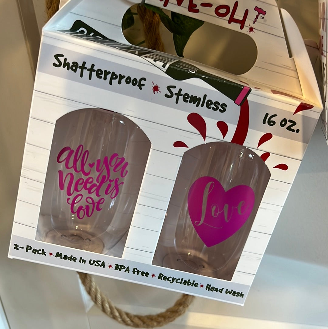 Love shatterproof wine cups