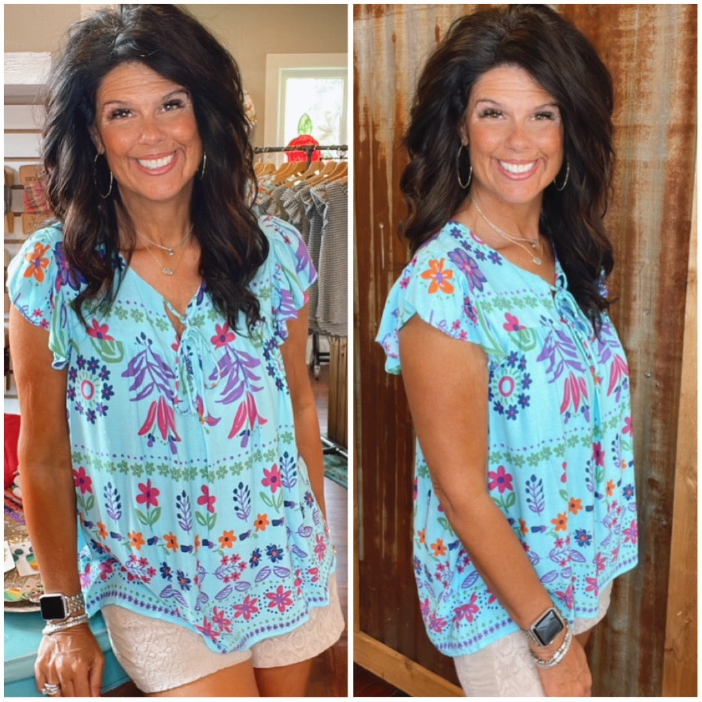 Day Party top (blue)