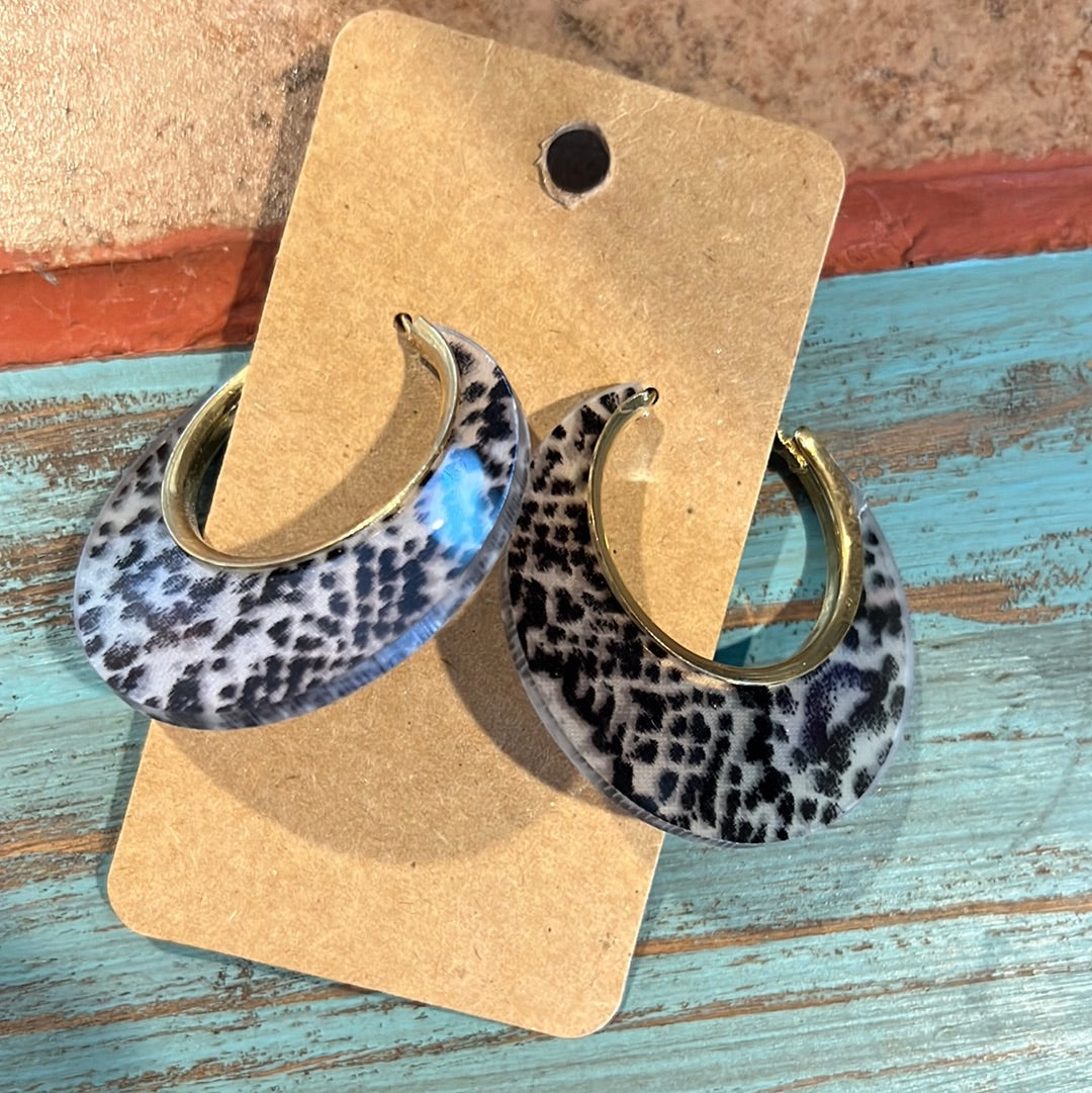 Animal print earrings