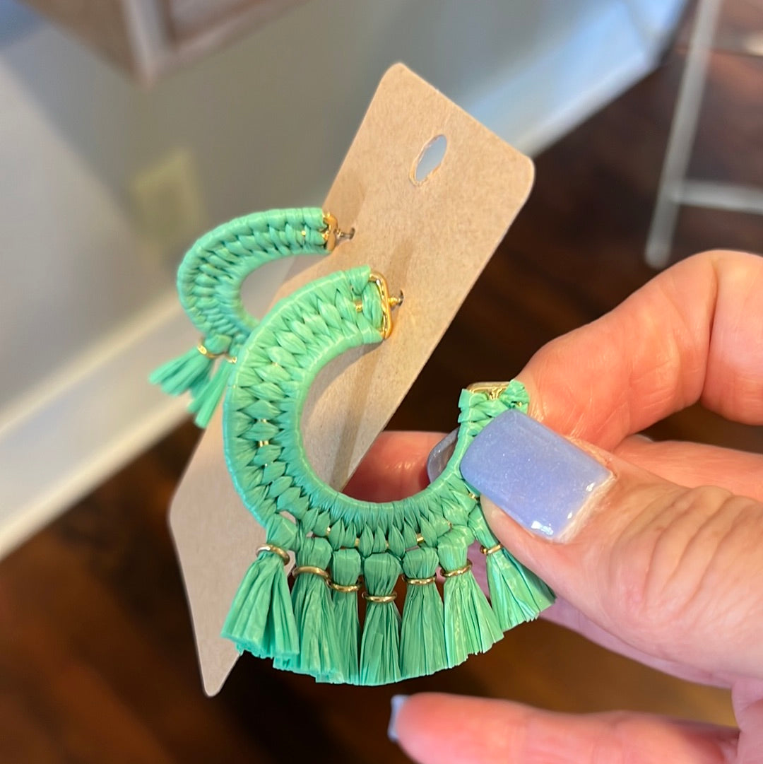 Straw Tassel earrings