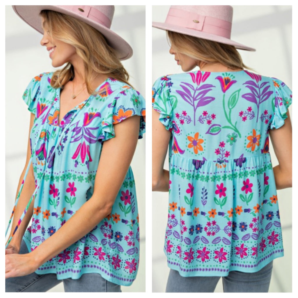 Day Party top (blue)