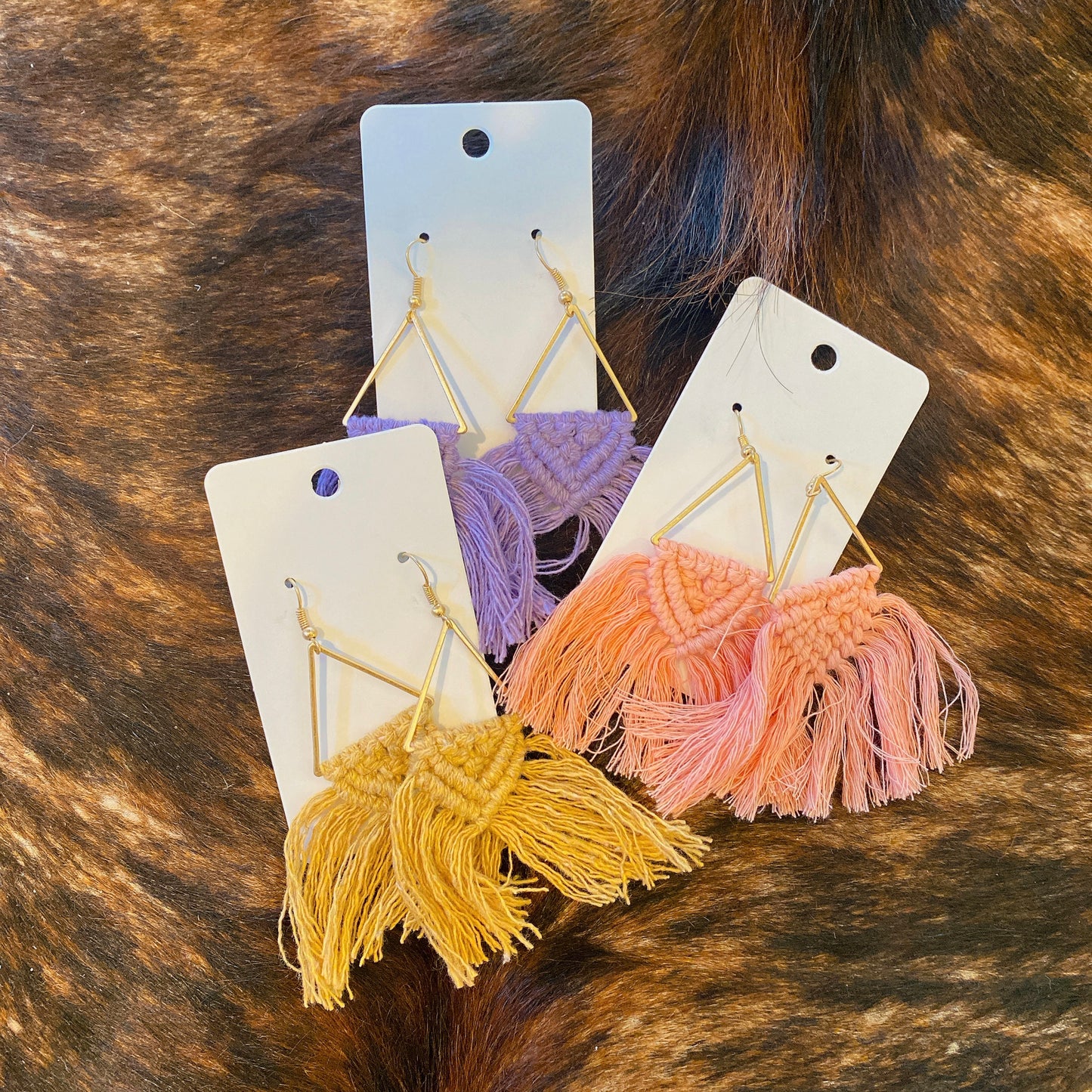 Triangle & Tassel earrings