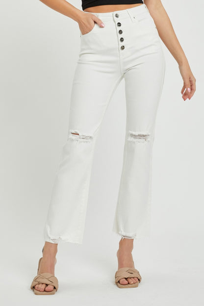 Risen Jill straight ankle jeans