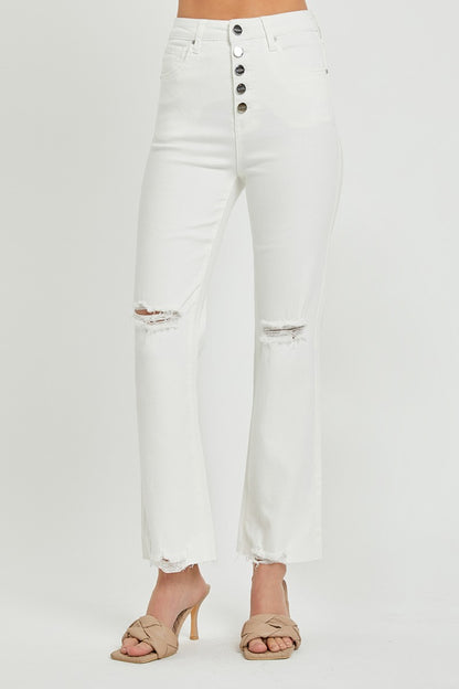 Risen Jill straight ankle jeans