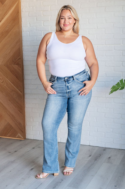 Judy Blue: Alana Mid Rise Clean Bootcut Jeans