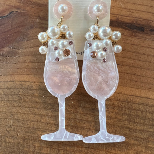 Champagne bottle earring