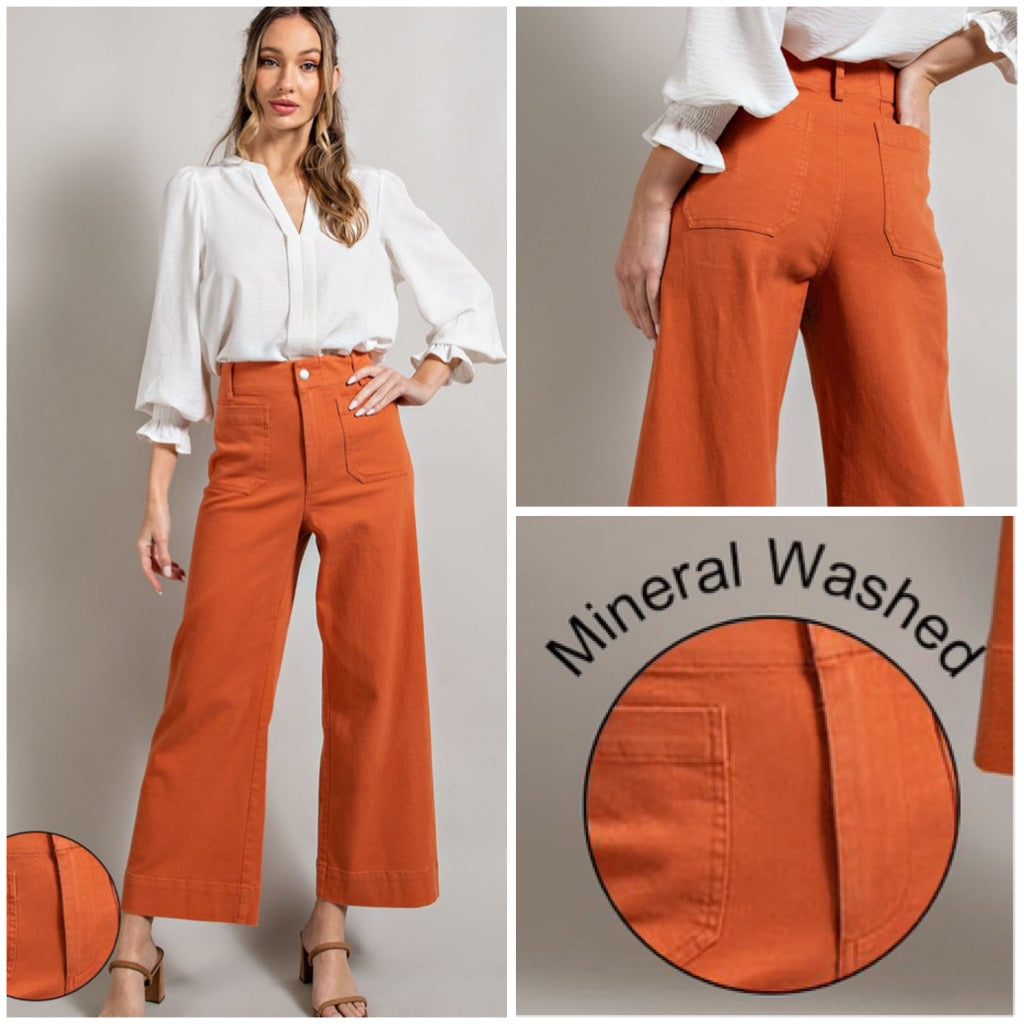 Benton wide leg pants (clay)