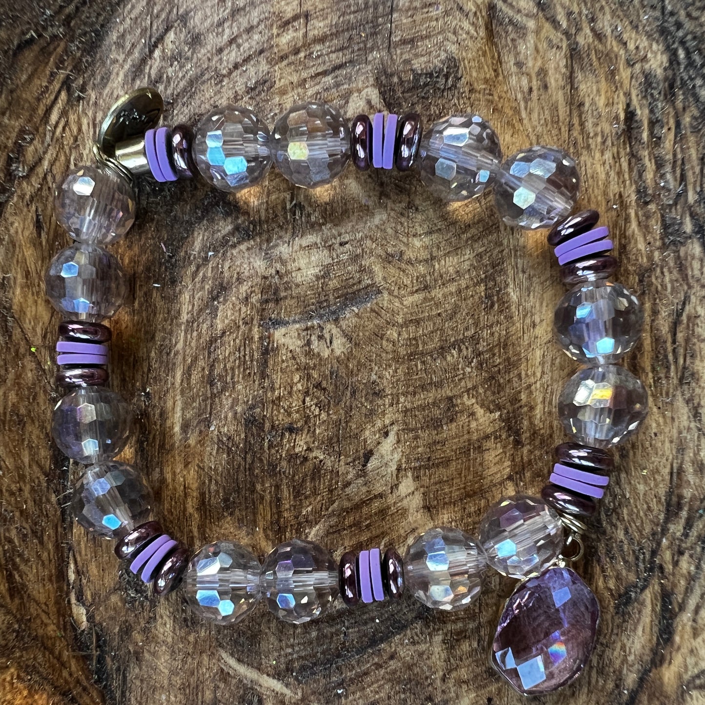 Erimish bracelet - clear w purple