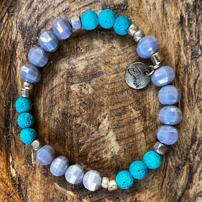 Erimish bracelet - gray/turquoise