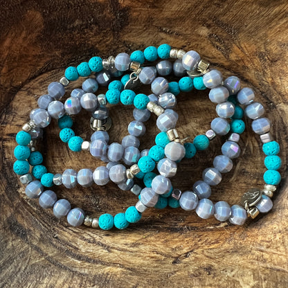 Erimish bracelet - gray/turquoise