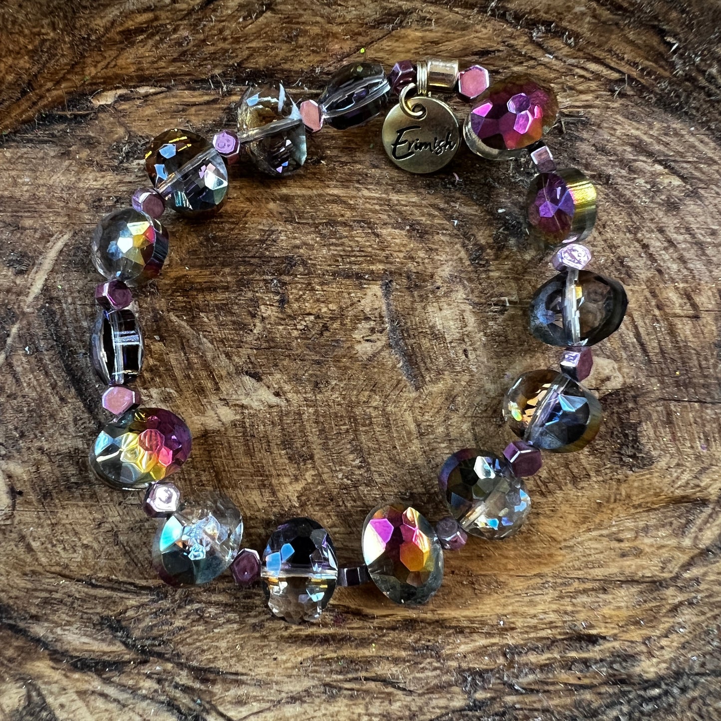Erimish bracelet - iridescent plum & purple
