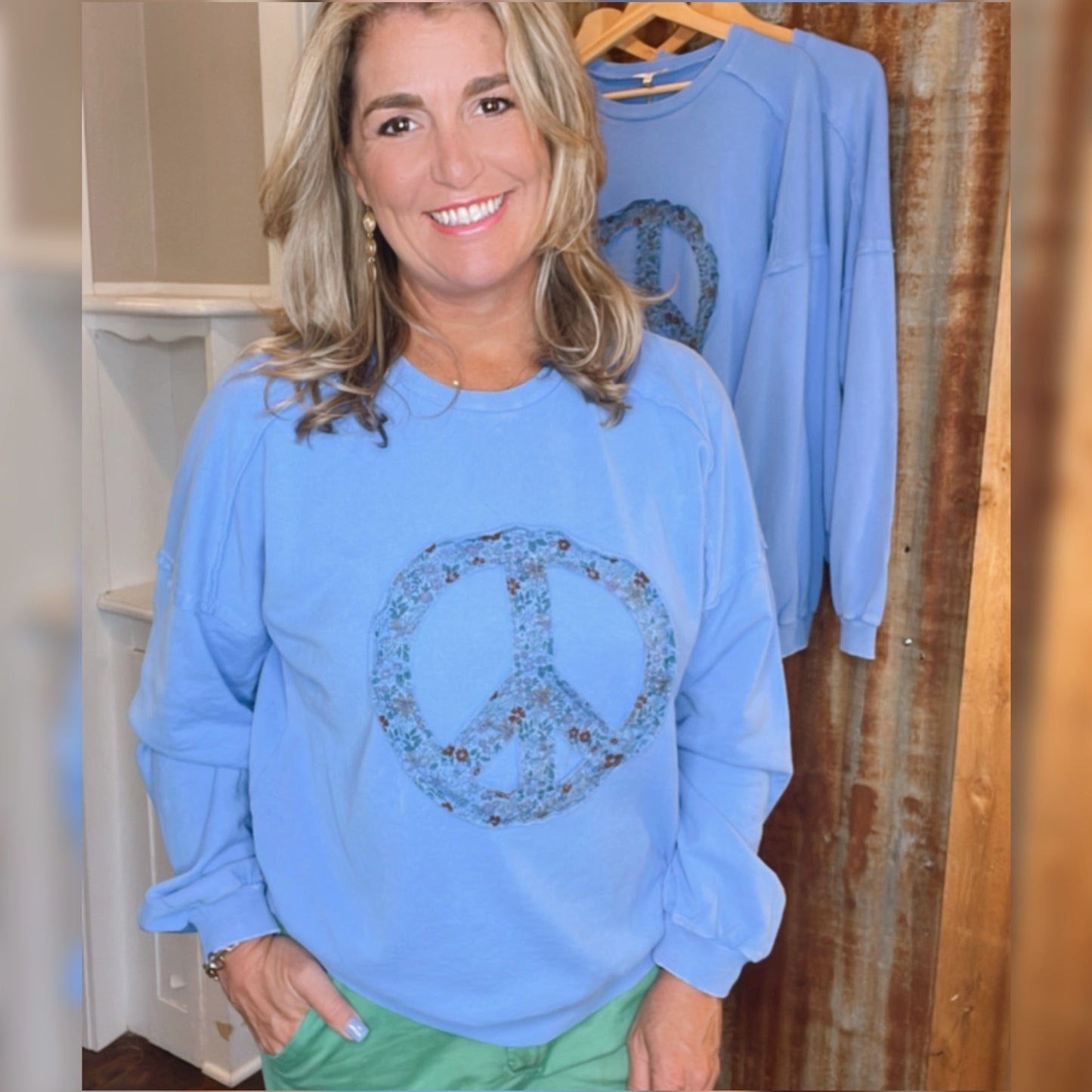 Peace Pullover (blue)