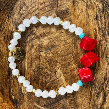 Erimish bracelet - red/white