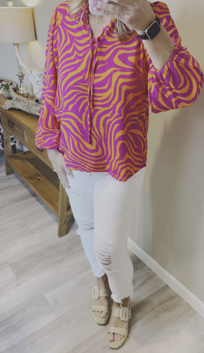 Zebra Stripes top