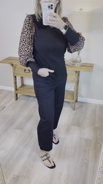 Benton wide leg pants (black)