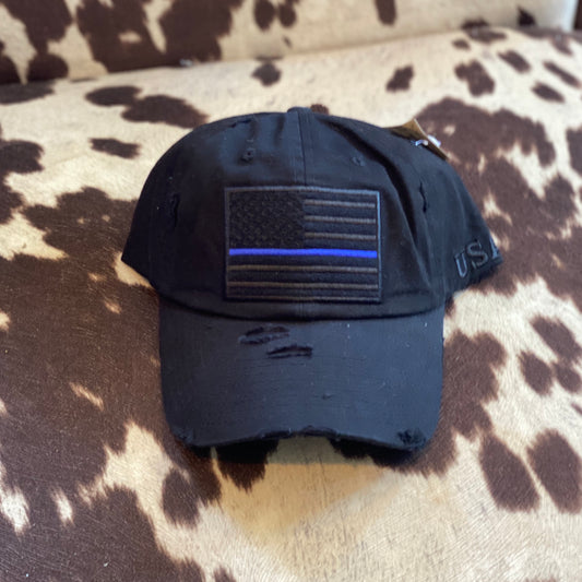 Thin Blue Line flag hat