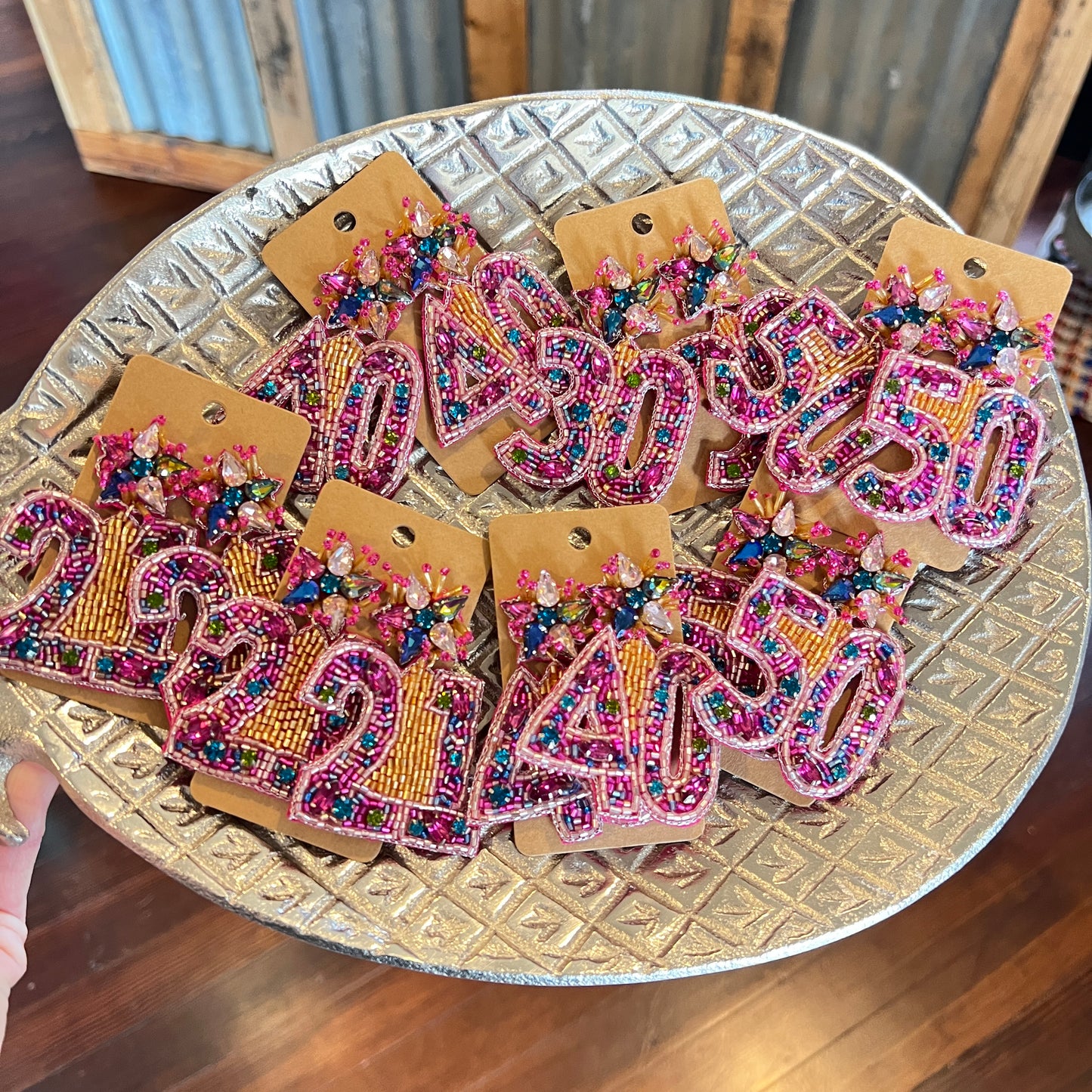 Milestone Birthday earrings