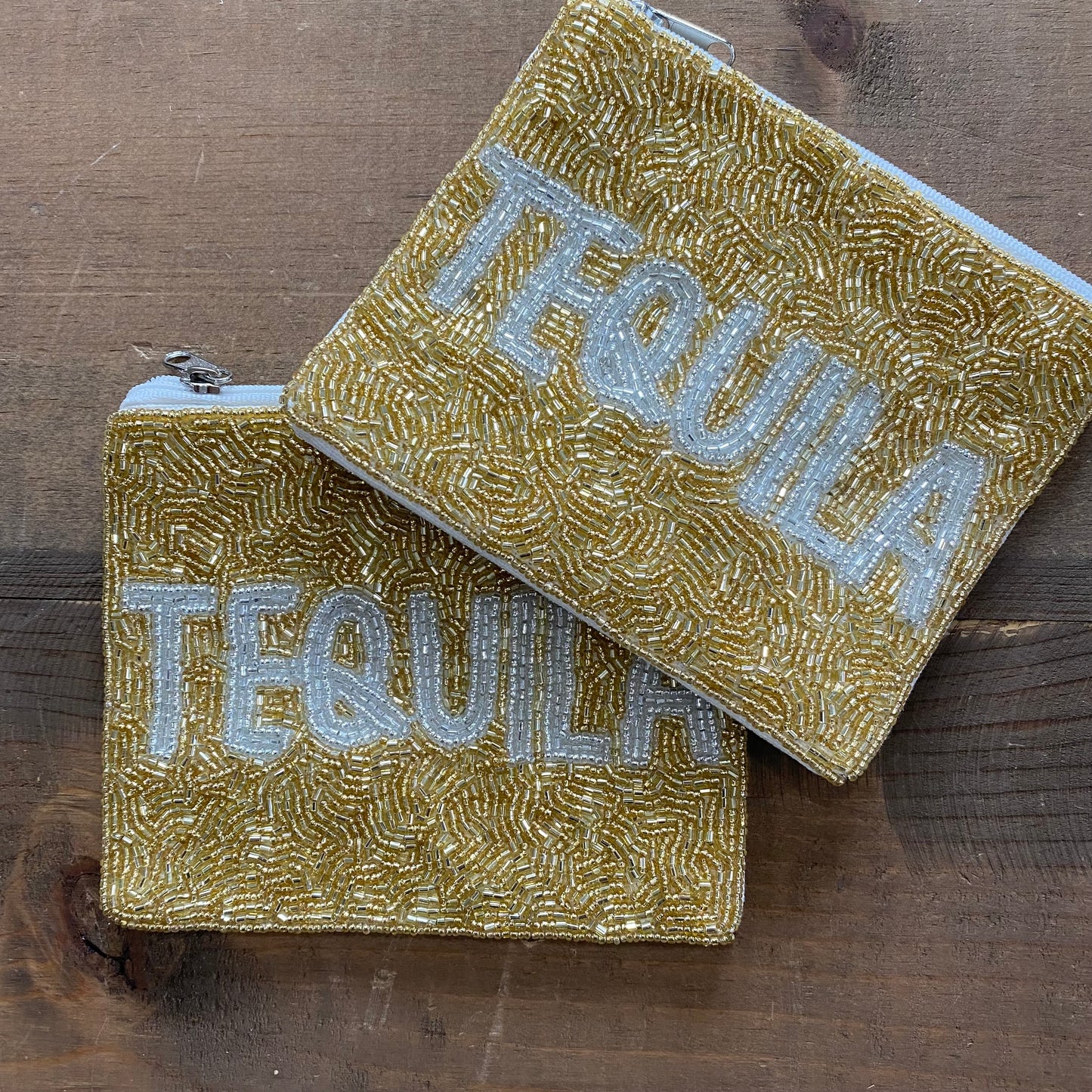 Tequila - beaded pouch