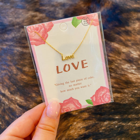 Card & Love necklace