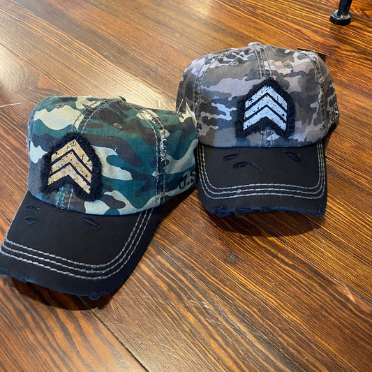 Camo Military Patch hat