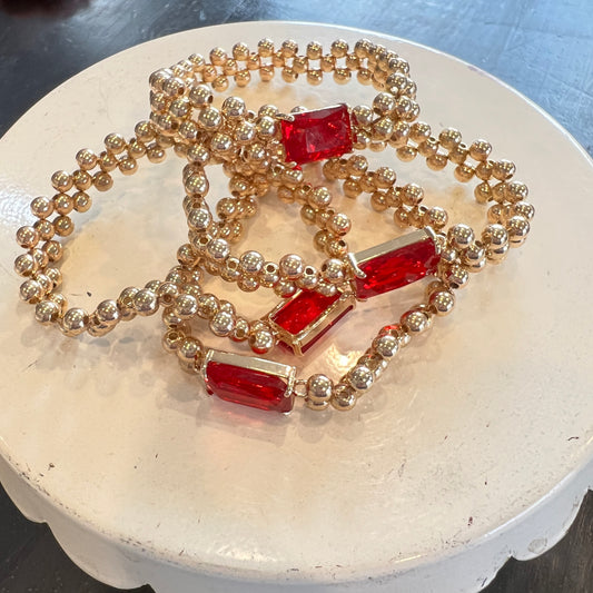 Red Stone Bead bracelet